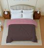 Pink And Brown Cotton Reversible Double Bed Ac 150Gsm Comforter