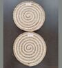 Beige Cotton Round Shaped Dia 9 (Set of 2) Placemat