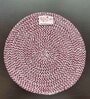 Maroon Cotton Round Shaped Dia 9 Placemat