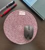 Maroon Cotton Round Shaped Dia 9 Placemat