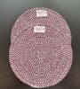 Maroon Cotton Round Shaped Dia 9 (Set of 2) Placemat