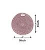 Maroon Cotton Round Shaped Dia 9 (Set of 2) Placemat