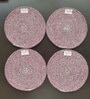 Maroon Cotton Round Shaped Dia 9 (Set of 4) Placemat