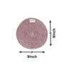 Maroon Cotton Round Shaped Dia 9 (Set of 4) Placemat