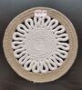Beige & Off White Cotton Round Shaped Dia 9