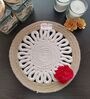 Beige & Off White Cotton Round Shaped Dia 9 (Set of 4) Placemat