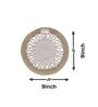 Beige & Off White Cotton Round Shaped Dia 9 (Set of 4) Placemat