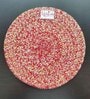 Red Cotton Round Shaped Dia 9 Placemat