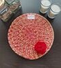 Red Cotton Round Shaped Dia 9 (Set of 2) Placemat