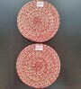 Red Cotton Round Shaped Dia 9 (Set of 2) Placemat