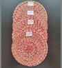 Red Cotton Round Shaped Dia 9 (Set of 4) Placemat
