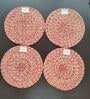 Red Cotton Round Shaped Dia 9 (Set of 4) Placemat
