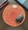 Red Cotton Round Shaped Dia 9 (Set of 4) Placemat
