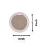 Brown & White Cotton Round Shaped Dia 9 Placemat