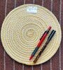 Yellow Cotton Round Shaped Dia 9 (Set of 2) Placemat