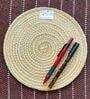 Yellow Cotton Round Shaped Dia 9 (Set of 4) Placemat