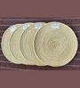 Yellow Cotton Round Shaped Dia 9 (Set of 4) Placemat