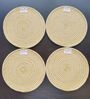 Yellow Cotton Round Shaped Dia 9 (Set of 4) Placemat