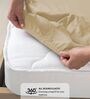Cotton Satin Fitted Bedsheet, 60 x 78 inches, 400 Thread Count, Beige, Set of 1 Bedsheet with 2 Pillow Covers