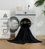 Black 400 TC Cotton Satin Fitted Bedsheet with 2 Pillow Covers