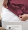 Cotton Satin Fitted Bedsheet, 60 x 78 inches, 400 Thread Count, Burgundy, Set of 1 Bedsheet with 2 Pillow Covers