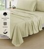 Cotton Satin Fitted Bedsheet, 60 x 78 inches, 400 Thread Count, Khaki, Set of 1 Bedsheet with 2 Pillow Covers