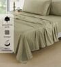 Cotton Satin Fitted Bedsheet, 60 x 78 inches, 400 Thread Count, Taupe, Set of 1 Bedsheet with 2 Pillow Covers