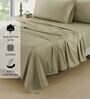 Cotton Satin Fitted Bedsheet, 72 x 78 inches, 400 Thread Count, Taupe, Set of 1 Bedsheet with 2 Pillow Covers