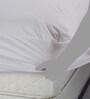 Quilted (78x36) Cotton  Single Size Mattress Protector in White Colour
