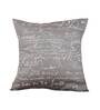 Grey Quoted Cotton 16 x 16 Inches Cushion Cover