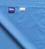 Blue Solid 144 TC Cotton Single Bed Sized Bed Sheets With 1 Pillow Cover