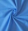 Blue Solid 144 TC Cotton Single Bed Sized Bed Sheets With 1 Pillow Cover