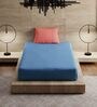 Blue Solid 144 TC Cotton Single Bed Sized Bed Sheets With 1 Pillow Cover
