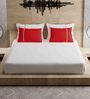 White Solid 144 TC Cotton 1 Double King Size Bedsheet with 4 Pillow Covers