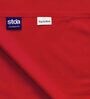 Red Solid 144 TC Cotton Queen Sized Bed Sheets with 4 Pillow Covers