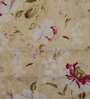 Beige Floral 250 TC Cotton 1 Single Bedhseet with 1 Pillow Cover