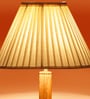 Cotton Straight Pleated Wooden Floor Lamp