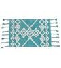 Blue Traditional Cotton 32x20 Inches Super Soft Bath Mat