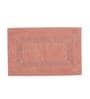 Peach Solid Cotton 32x20 Inches Super Soft Bath Mat