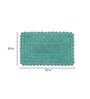 Blue Geometric Cotton 32x20 Inches Super Soft Bath Mat