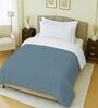 White And Light Cotton Blue Reversible Single Bed 150Gsm Comforter