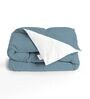 White And Light Cotton Blue Reversible Single Bed 150Gsm Comforter