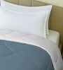 White And Light Cotton Blue Reversible Single Bed 150Gsm Comforter
