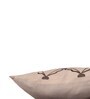 Off White Traditional Cotton 12 x 12 Inches Embroidered Cushion Cover