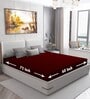 Cotts Wonder Waterproof Fitted Terry Cotton King Size (78x72) Mattress Protector In Maroon Colour