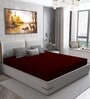 Cotts Wonder Waterproof Fitted Terry Cotton King Size (78x72) Mattress Protector In Maroon Colour