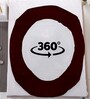 Cotts Wonder Waterproof Fitted Terry Cotton King Size (84x72) Mattress Protector In Maroon Colour