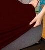 Cotts Wonder Waterproof Fitted Terry Cotton Queen Size (72x48) Mattress Protector In Maroon Colour