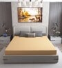 Cotts Wonder Waterproof Fitted Terry Cotton Queen Size (72x60) Mattress Protector In Beige Colour