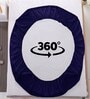 Cotts Wonder Waterproof Fitted Terry Cotton Queen Size (78x60) Mattress Protector In Blue Colour